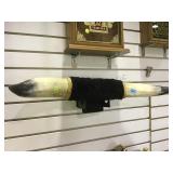 SET OF MOUNTED BULL HORNS