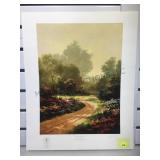"MORNING LANE" BY THOMAS KINKADE LITHOGRAPH