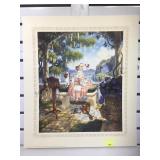 LITTLE MISS MUFFET BY SCOTT GUSTAFSON LITHOGRAPH