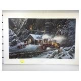 WHEN GOLD RAN THE RAILS BY TED BLAYLOCK LITHOGRAPH