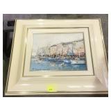 OIL/CANVAS HARBOR SCENE, SIGNED GIUSEPPE ZAGO