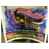 LIFE GUARD STATION BY RICHARD SCUDDER SERIOGRAPH