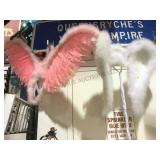 2 PAIRS OF ANGEL WINGS 1-PINK,1-WHITE
