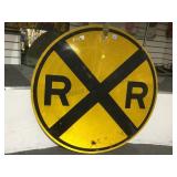 METAL RAILROAD CROSSING SIGN