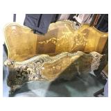 ORNATE WOOD INLAY QUEEN SIDE HEADBOARDS/FOOTBOARD