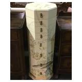 HAND-PAINTED 8 DRAWER STAND ALONE JEWELRY BOX