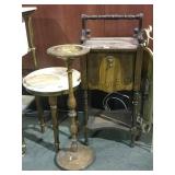 3 PIECE , 2 SMOKING STAND & MARBLE TABLE