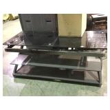 3 TIER BLACK GLASS ENTERTAINMENT STAND