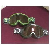 2 pair Spy + & Scott winter sports goggles
