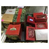 15 xmas ornaments, gorham & hallmark.