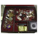 Luxor jewelry box w/ contents.            
Local
