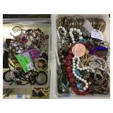 2 containers full costume jewelry.