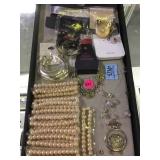 Tray lot "nip" costume jewelry