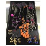 Tray lot "nip" costume jewelry