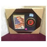 United States Marine Corps picture plaque.