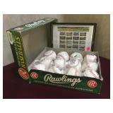 12 "nib" Rawlings baseballs & legendary playing