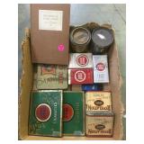 Vintage lucky strike cigarettes, cig tins, lucky