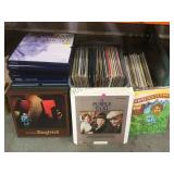 Large Lot of assorted vinyl records and more