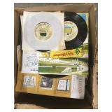 Box lot of assorted records including 45s and