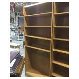 wooden bookcase approximately 7 feet tall local