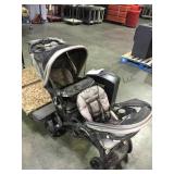 Sit and stand two seat stroller made by baby