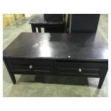 Black coffee table with two lower drawers local