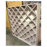 Large wooden wine rack approximately 5 1/2 feet