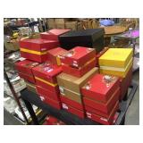 Cart top lot of assorted boxes for Crystal Decor