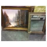 Framed oil painting signed by artist SICA and