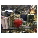 Top shelf lot of assorted Decor some in boxes