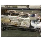 Bottom shelf large lot of collectors plates with