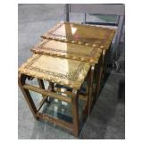 three-piece set wooden nesting tables local pick