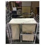 Metal frame clothes hamper/baby changing station