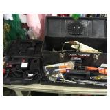 Cart top assorted tools and tool box including
