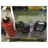 Cart lot including jump starters, battery