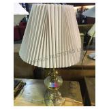 Brass base table lamp with shade local pick up