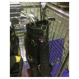 Black golf bag with clubs Local pickup only