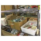 Shelf lot of assorted electronic parts and