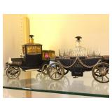 A pair of  vintage music box decanter&shot