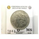 1883-O Morgan dollar