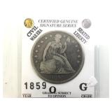 1859-O silver seated liberty civil war era