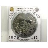 1576 silver lion dollar