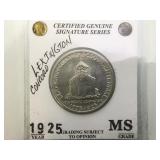 1925 Lexington concord silver half dollar