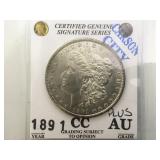 1891-CC Morgan silver dollar signature series