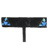 Sterling Native American earrings w/ stone inlay