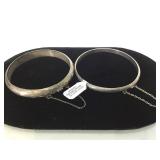 Sterling 2 cuff bracelets
