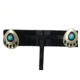 A pair of Native American shadow box bear claw