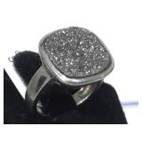 Sterling ring w/ marcasite ,size 7