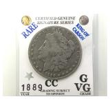 1889-cc RARE "KING OF CARSON" Morgan silver