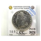 1882-cc Morgan silver dollar